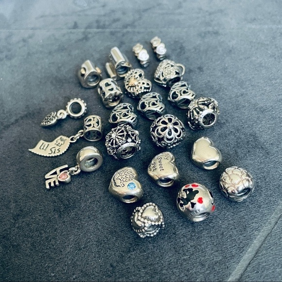 Pandora Bracelets Charms Spacers Stoppers Sterling Silver & Gold, ASK FO… - Picture 11 of 12